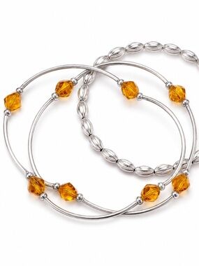 Helix Crystal Bracelet Set made with Swarovski
